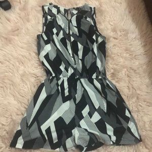 Black Patterned Romper